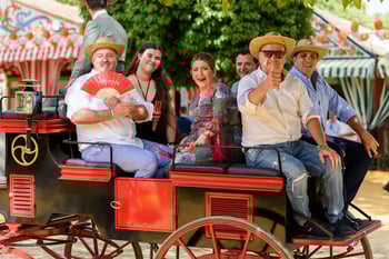 Visitantes de la feria de abril