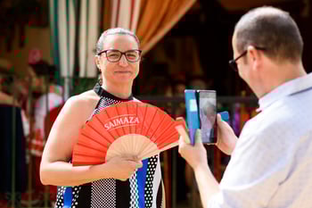 Visitantes de la feria de abril
