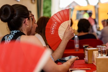 Visitantes de la feria de abril