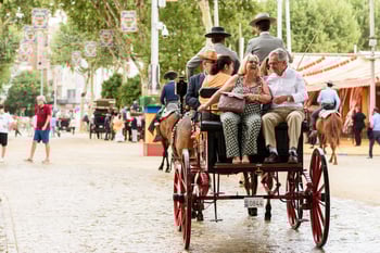 Visitantes de la feria de abril