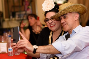 Visitantes de la feria de abril