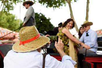 Visitantes de la feria de abril