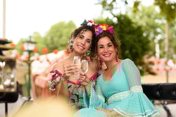 Visitantes de la feria de abril
