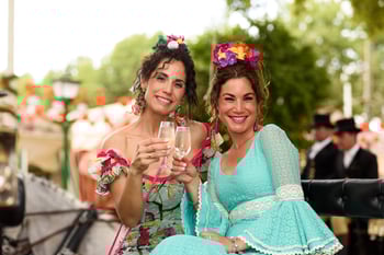 Visitantes de la feria de abril