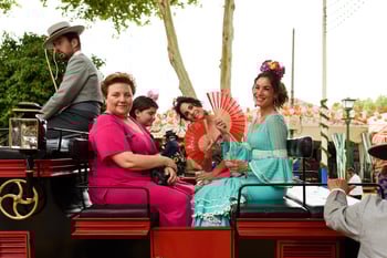 Visitantes de la feria de abril