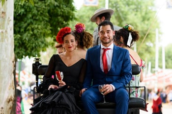 Visitantes de la feria de abril