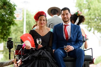 Visitantes de la feria de abril