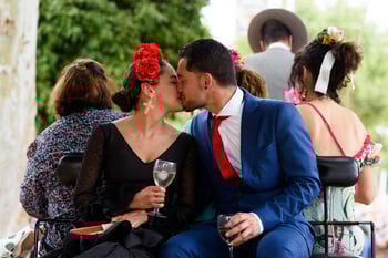 Visitantes de la feria de abril