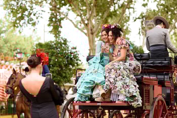 Visitantes de la feria de abril