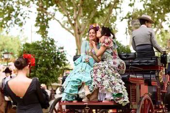 Visitantes de la feria de abril