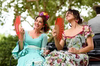 Visitantes de la feria de abril