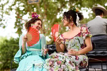 Visitantes de la feria de abril
