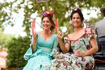 Visitantes de la feria de abril