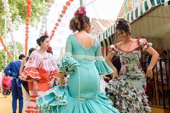 Visitantes de la feria de abril