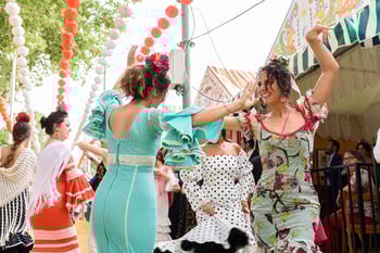 Visitantes de la feria de abril