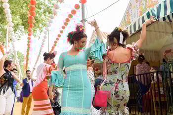 Visitantes de la feria de abril