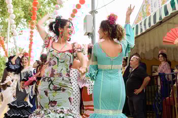 Visitantes de la feria de abril