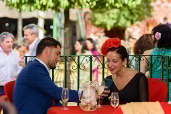 Visitantes de la feria de abril