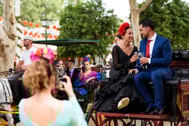 Visitantes de la feria de abril