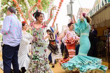 Visitantes de la feria de abril
