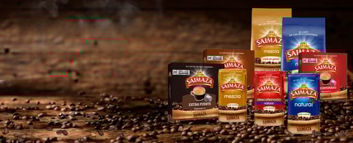Saimaza cafe descafeinado, natural y mezcla, capulas y grano